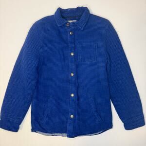 Mini Boden Blue Houndstooth Shirt Jacket Kids 9-10Y